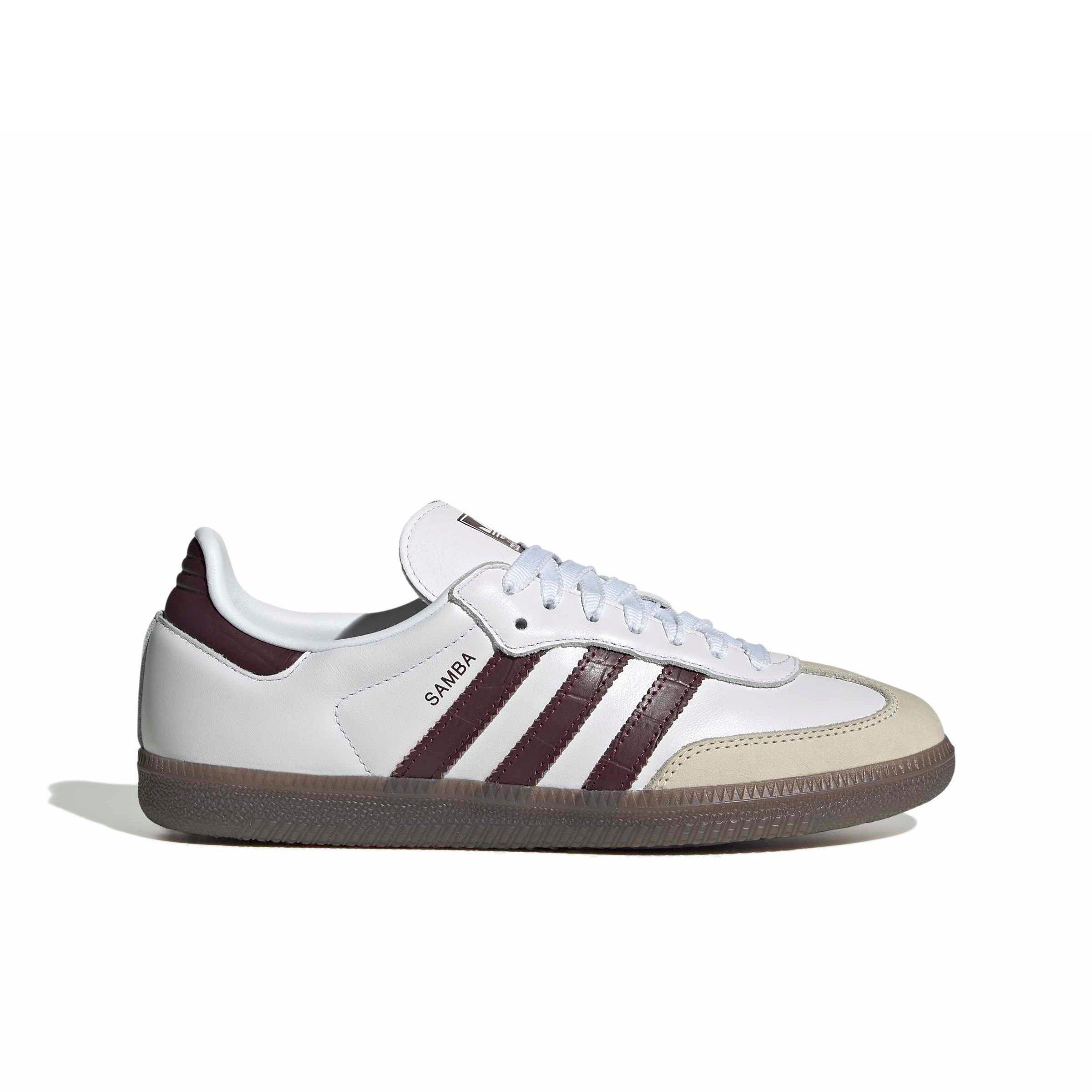 adidas Originals Samba OG "Ftwr White/Maroon/Gum 5" Women's Shoe - WHITE/MAROON/GUM
